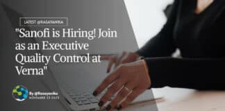 "Sanofi is Hiring! Join as an Executive Quality Control at Verna"