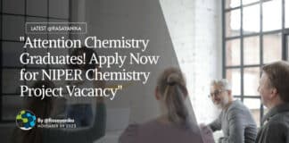 NIPER Chemistry Project Vacancy - Attend Walk-In-Interview