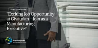 "Exciting Job Opportunity at Givaudan - Join as a Manufacturing Executive!"