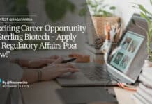 "Exciting Career Opportunity at Sterling Biotech - Apply for Regulatory Affairs Post Now!"