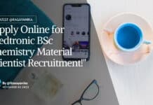 "Apply Online for Medtronic BSc Chemistry Material Scientist Recruitment!"