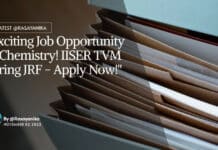 "Exciting Job Opportunity in Chemistry! IISER TVM Hiring JRF - Apply Now!"