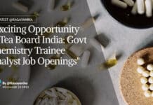 "Exciting Opportunity at Tea Board India: Govt Chemistry Trainee Analyst Job Openings"