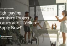 "High-paying Chemistry Project Vacancy at VIT Vellore - Apply Now!"