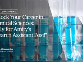 "Unlock Your Career in Chemical Sciences: Apply for Amity's Research Assistant Post!"
