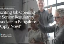 "Exciting Job Opening for Senior Regulatory Associate in Bangalore - Apply Now!"