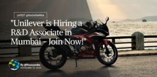 "Unilever is Hiring a R&D Associate in Mumbai - Join Now!"