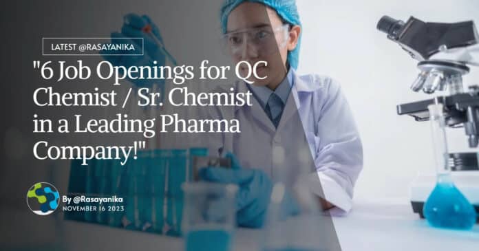 QC Chemist Jobs Morepen Laboratories Limited