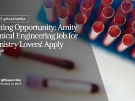"Exciting Opportunity: Amity Chemical Engineering Job for Chemistry Lovers! Apply Now!"