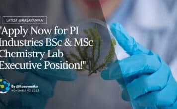Apply Now for PI Industries BSc & MSc Chemistry Lab Executive Position! "Apply Now for PI Industries BSc & MSc Chemistry Lab Executive Position!"