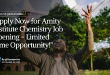 "Apply Now for Amity Institute Chemistry Job Opening - Limited Time Opportunity!"