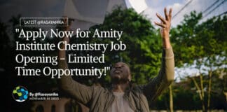 "Apply Now for Amity Institute Chemistry Job Opening - Limited Time Opportunity!"