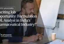 "Exciting Job Opportunity: Formulation ADL Analyst in India's Pharmaceutical Industry!"