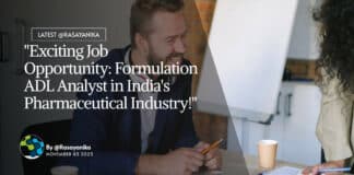 "Exciting Job Opportunity: Formulation ADL Analyst in India's Pharmaceutical Industry!"