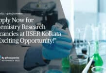 Chemistry Research Vacancies IISER Kolkata - Apply Now