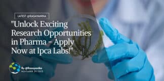 "Unlock Exciting Research Opportunities in Pharma - Apply Now at Ipca Labs!"