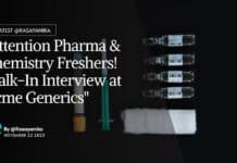 "Attention Pharma & Chemistry Freshers! Walk-In Interview at Acme Generics"