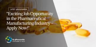 "Exciting Job Opportunity in the Pharmaceutical Manufacturing Industry - Apply Now!"