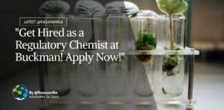 "Get Hired as a Regulatory Chemist at Buckman! Apply Now!"