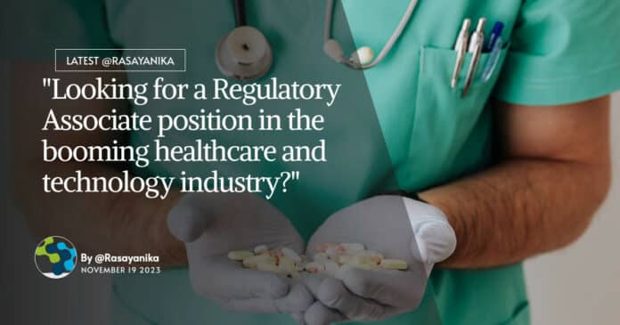 "Looking for a Regulatory Associate position in the booming healthcare and technology industry?"
