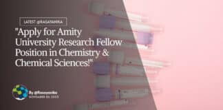 Amity University Chemistry Job & Chemical Sciences Research Fellow, Apply Online