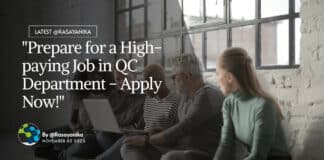 "Prepare for a High-paying Job in QC Department - Apply Now!"