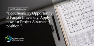 "Hot Chemistry Opportunity at Panjab University! Apply now for Project Associate-I position!"