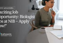 "Exciting Job Opportunity: Biologist Jobs at NIB - Apply Now!"