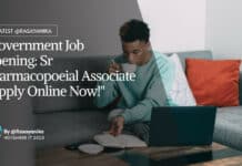 "Government Job Opening: Sr Pharmacopoeial Associate | Apply Online Now!"