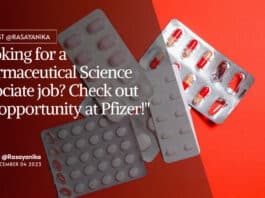 "Looking for a Pharmaceutical Science Associate job? Check out this opportunity at Pfizer!"