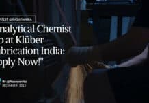 "Analytical Chemist Job at Klüber Lubrication India: Apply Now!"