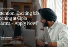 "Attention! Exciting Job Opening at Cipla Pharma - Apply Now!"