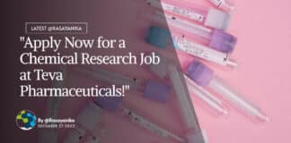"Apply Now for a Chemical Research Job at Teva Pharmaceuticals!"