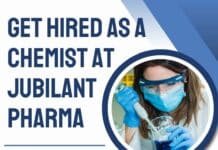 Jubilant Pharma Chemist Job Opening - Apply Online