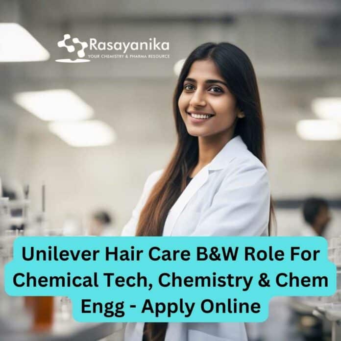 Unilever Chemical Technology Job