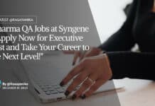 "Pharma QA Jobs at Syngene - Apply Now for Executive Post and Take Your Career to the Next Level!"