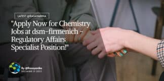 "Apply Now for Chemistry Jobs at dsm-firmenich - Regulatory Affairs Specialist Position!"