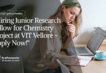 "Hiring Junior Research Fellow for Chemistry Project at VIT Vellore - Apply Now!"