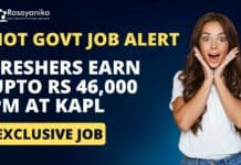 Govt KAPL Freshers Job