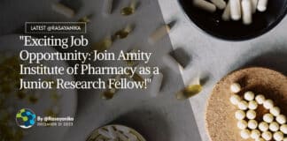 "Exciting Job Opportunity: Join Amity Institute of Pharmacy as a Junior Research Fellow!"
