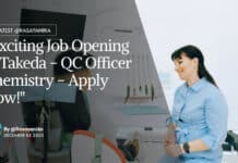 "Exciting Job Opening at Takeda - QC Officer Chemistry - Apply Now!"