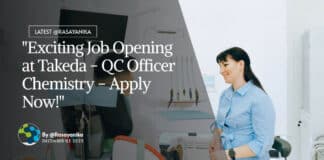 "Exciting Job Opening at Takeda - QC Officer Chemistry - Apply Now!"