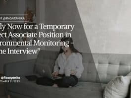 "Apply Now for a Temporary Project Associate Position in Environmental Monitoring - Online Interview"