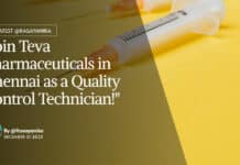 "Join Teva Pharmaceuticals in Chennai as a Quality Control Technician!"