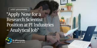 "Apply Now for a Research Scientist Position at PI Industries - Analytical Job"