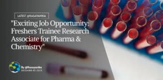 "Exciting Job Opportunity: Freshers Trainee Research Associate for Pharma & Chemistry"