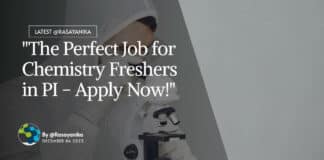 "The Perfect Job for Chemistry Freshers in PI - Apply Now!"