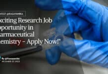 "Exciting Research Job Opportunity in Pharmaceutical Chemistry - Apply Now!"