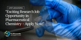 "Exciting Research Job Opportunity in Pharmaceutical Chemistry - Apply Now!"