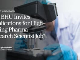 "IIT BHU Invites Applications for High-Paying Pharma Research Scientist Job"